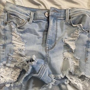 mudd blue jean shorts
